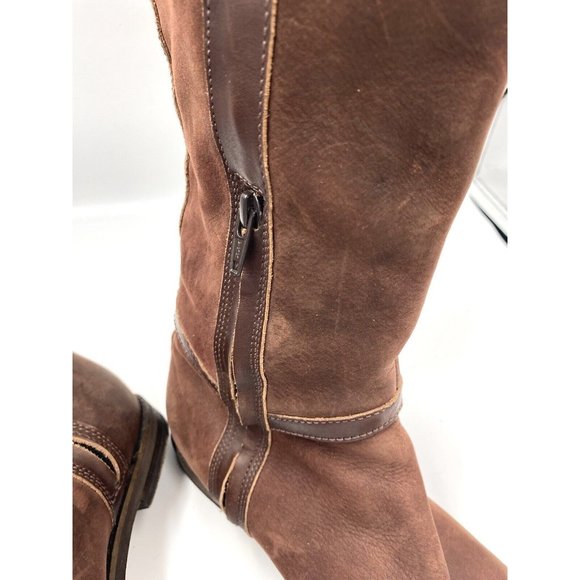 Cole Haan Women’s Leather Knee High Boots Brown‎ Distressed Size 8.5 B - Picture 14 of 16